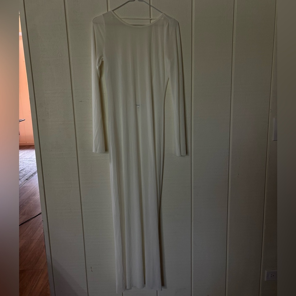 Reformation Larri Knit Maxi Dress in White Size L